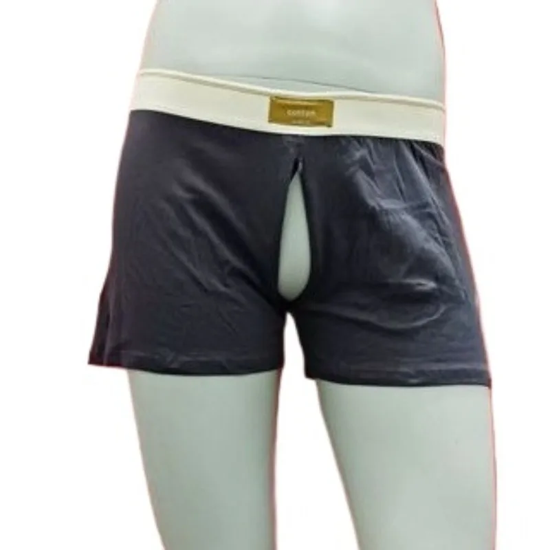 

Men Open Crotch Boxer Briefs Breathable Loose Fit Comfortable Plus Size Lightweight Stretchy Underwear Daily Casual Soft Fabric