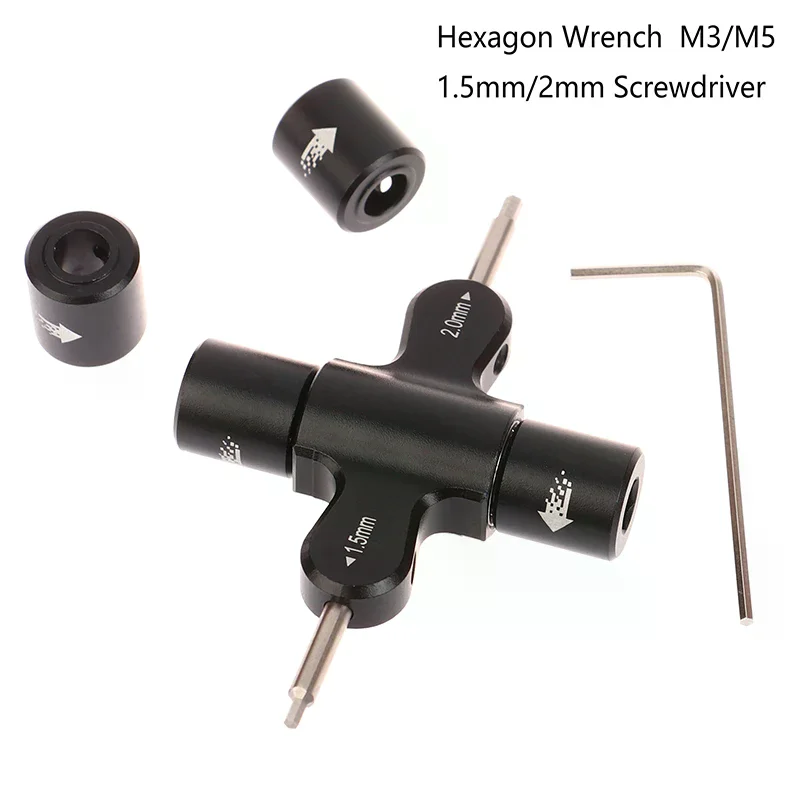 M3 M5 Ratchet Wrench Screw Nut 1.5 2.0mm Hexagon Screwdriver Quick Release Propeller Motor Prop Tool For RC Quadcopter FPV Drone