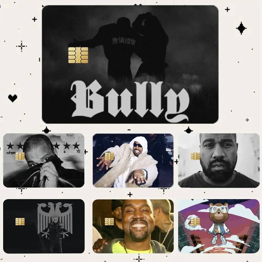 

K-Kanye YE West BULLY HD Waterproof Card Skins Protective Stickers for Credit Bank Game Cards