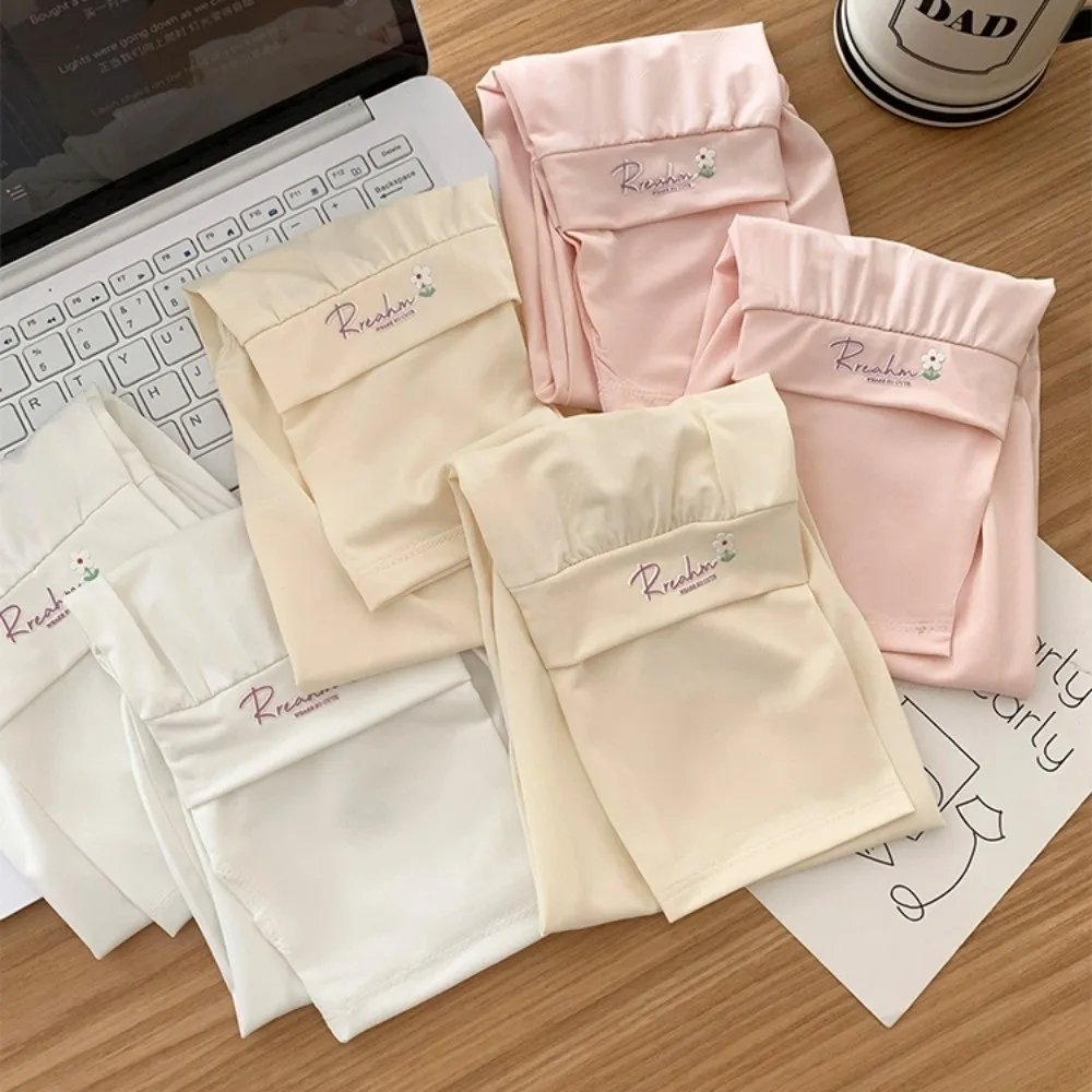 花刺繍入りロングアイスシルクスリーブ腕保護弾性日焼け止めアームカバー抗UV薄型サイクリンググローブ運転用