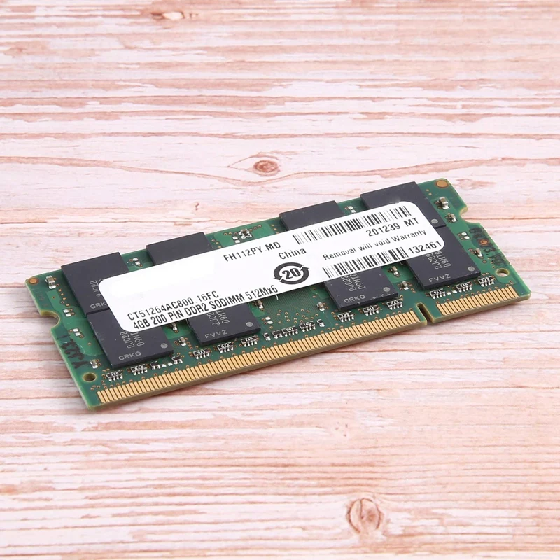 Für mt ddr2 4gb 800mhz ram pc2 6400s 16 chips 2 rx8 1,8 v 200 pins sodimm für laptop speicher langlebig