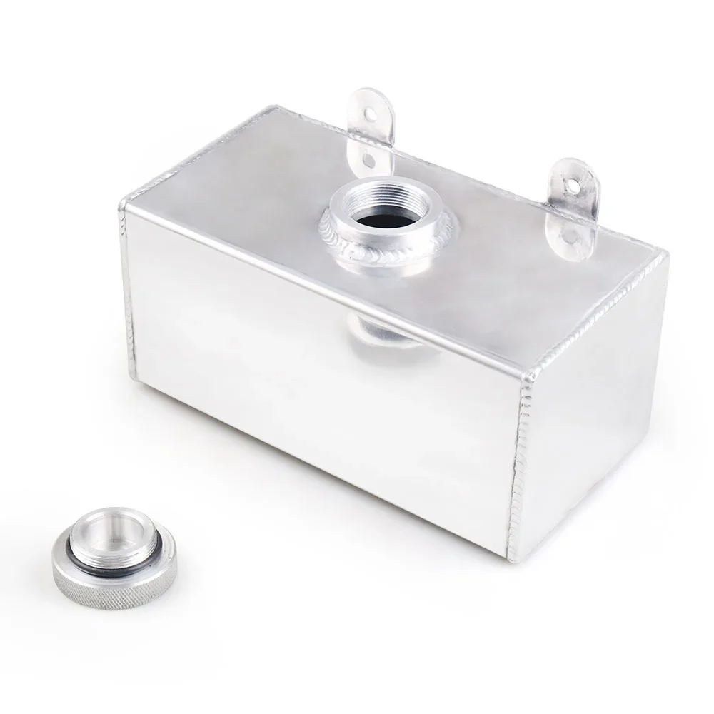 Universal 2L Windscreen Washer/Radiator Overflow Bottle Polished Aluminium