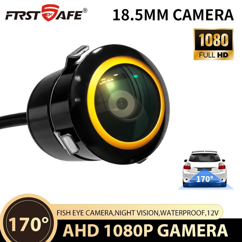 170° HD1080P Car Rear View Camera Adjustable Anti-Interference Wide Angle Night Vision IP67Waterproof Auto Parking Backup Camera