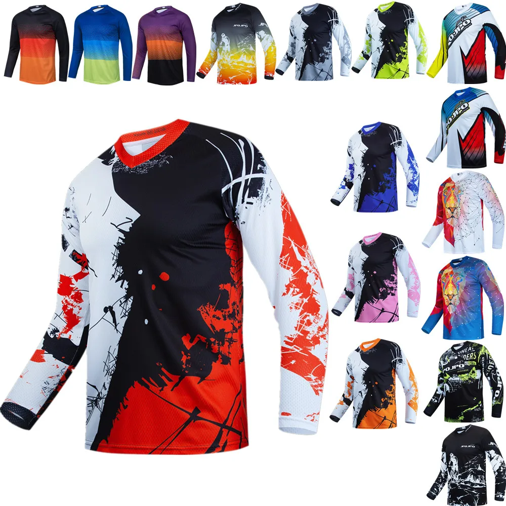 

Motocross Jersey Kids Dirt Bike Jersey Youth DH Off Road mtb Shirt Boys Enduro BMX Jersey Bicycle Cycling Jersey Long Sleeve