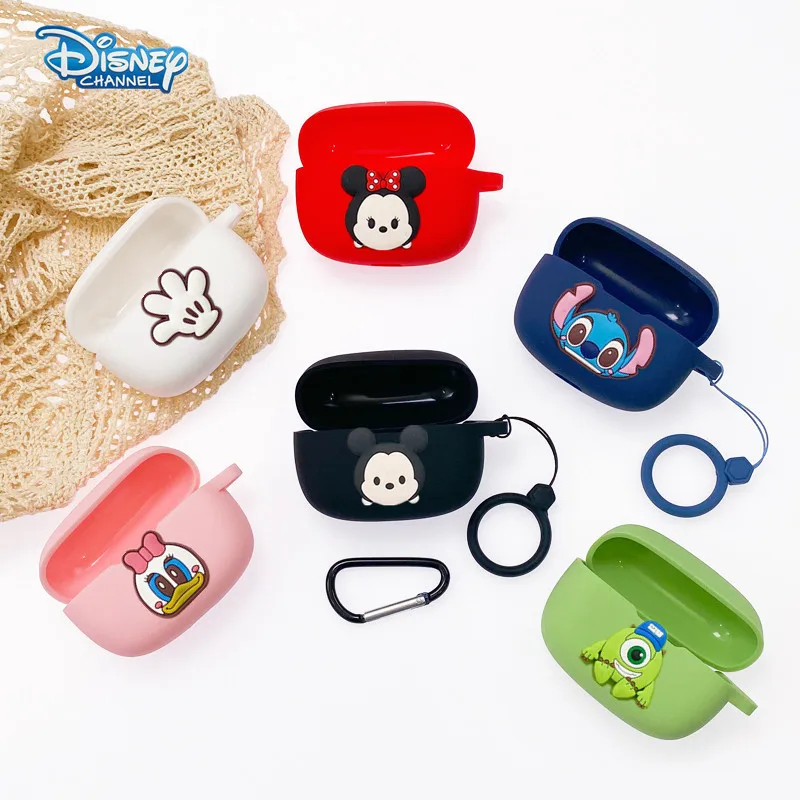 Disney dos desenhos animados caso do fone de ouvido capa para jbl onda 200 tws silicone sem fio caixa carregamento escudo protetor com gancho