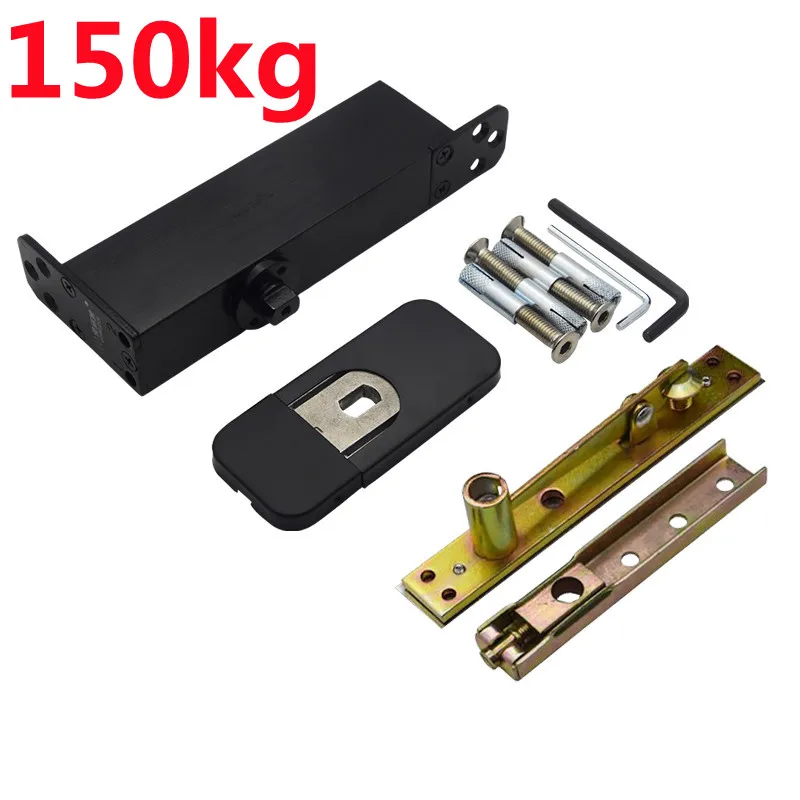 150kg Heavy Duty Wooden Doors Pivot Hinge 90 Degree Positioning Automatic Closing   Hydraulic Hidden Floor Spring Hinge