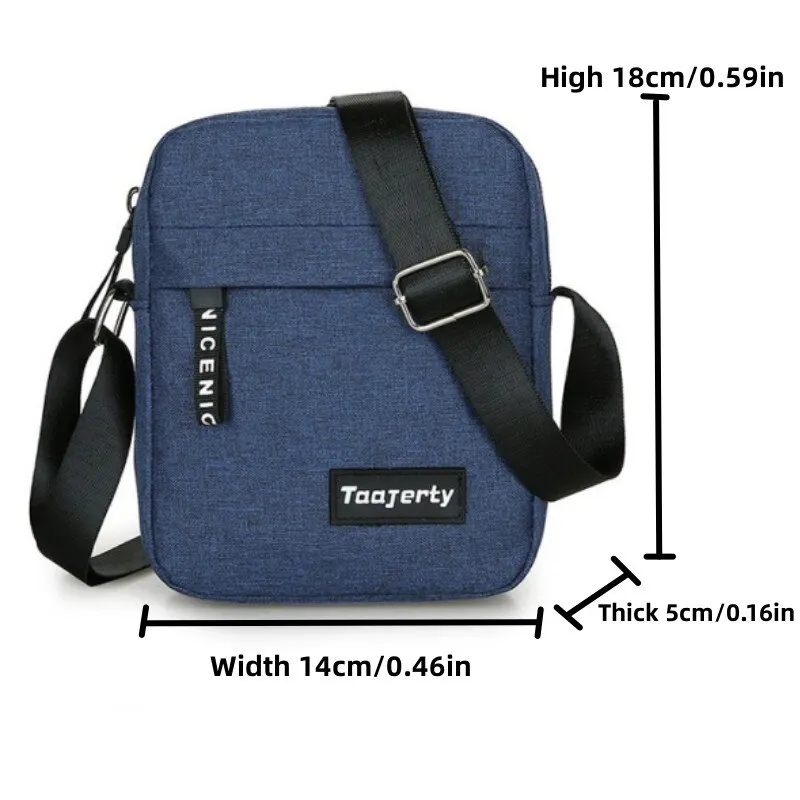 Nylon Shoulder Bag Men Solid Color Crossbody Bag Casual And Fashionable European And American Retro Bag Slingbag