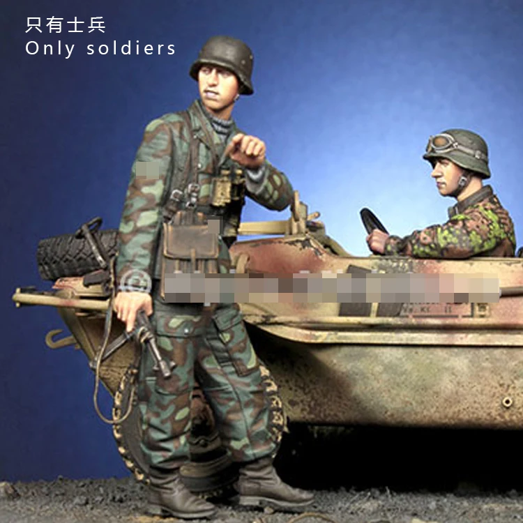 1/35 Resin Model figure GK Soldier "HJ" Officer Driver Set tema militare wii kit non assemblato e non verniciato