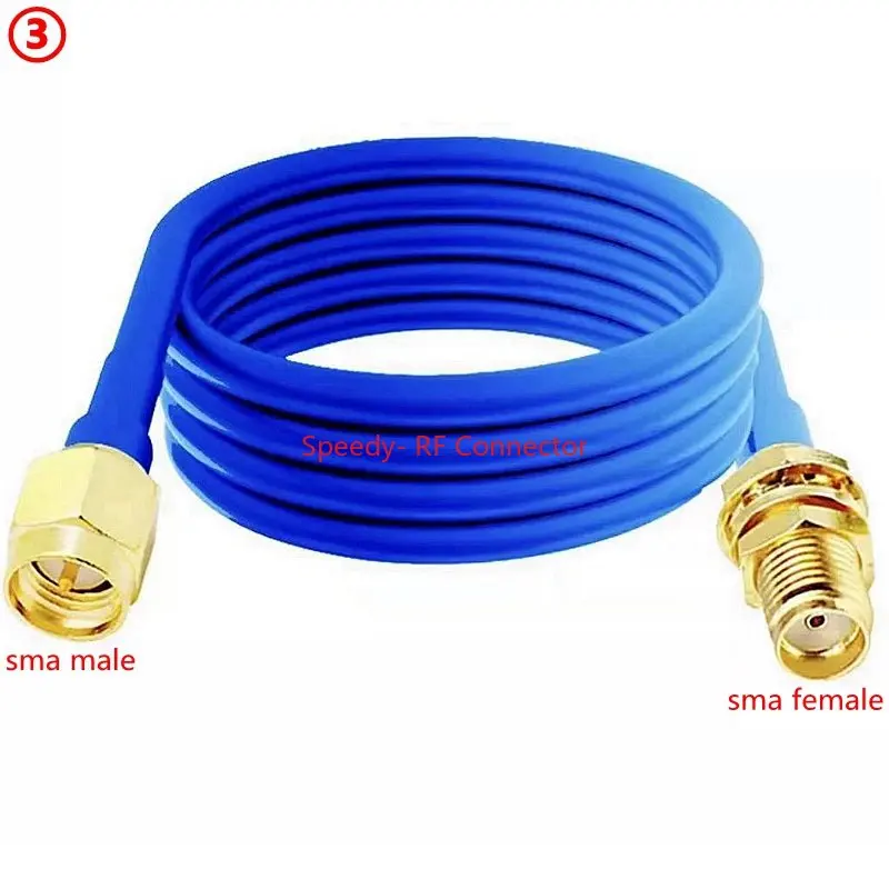 RG402 RG-402 Coaxial Cable SMA To SMA Male Female Connector RPSMA To RPSMA High Frequency Semi Flexible Fast Delivery Brass RF