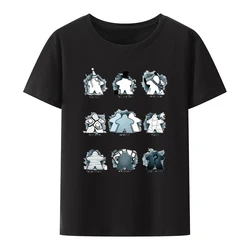 Meeple Sketch Graphic Print Tee Top T-shirt Geek Series Trending Loose Hipster Clothes Y2k Tops Woman Clothing Breathable