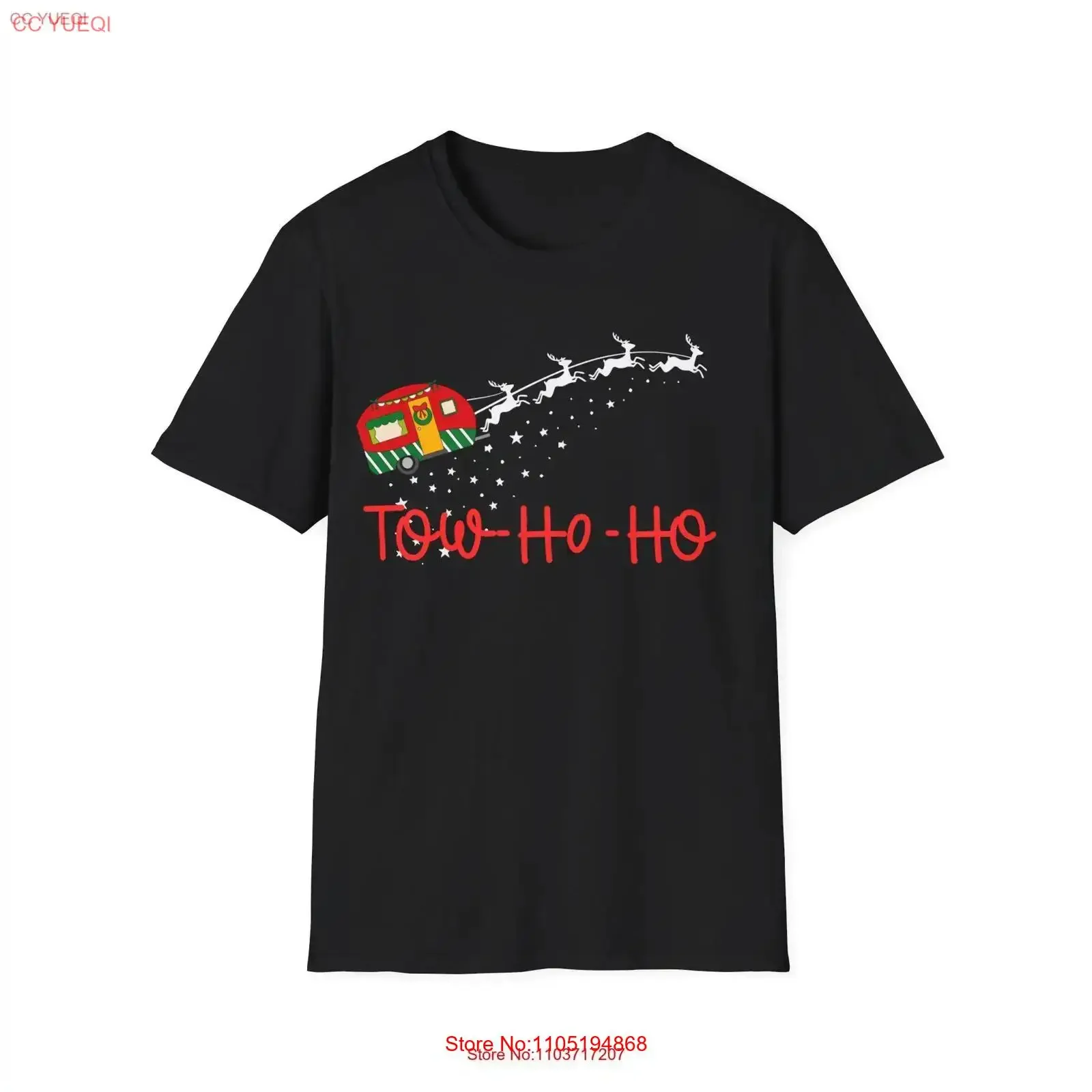 Tow Ho Christmas Caravan T Shirt vintage Washed Casual Comfortable Slightly Stretched streetwear Soft Breathable graphic