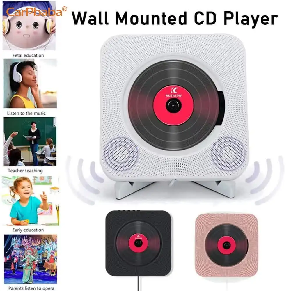 Built in Speaker Stereo CD Players Portable CD Player LED Screen Wall Mountable CD Music Player with IR Remote Control Supports