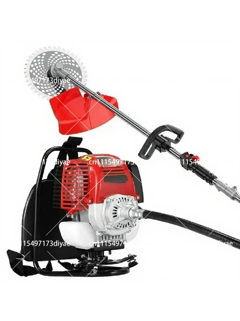 35cc 4-Stroke Backpack Mower, High Power Gas Grass Cutter for Lawn, Garden, Farm Use