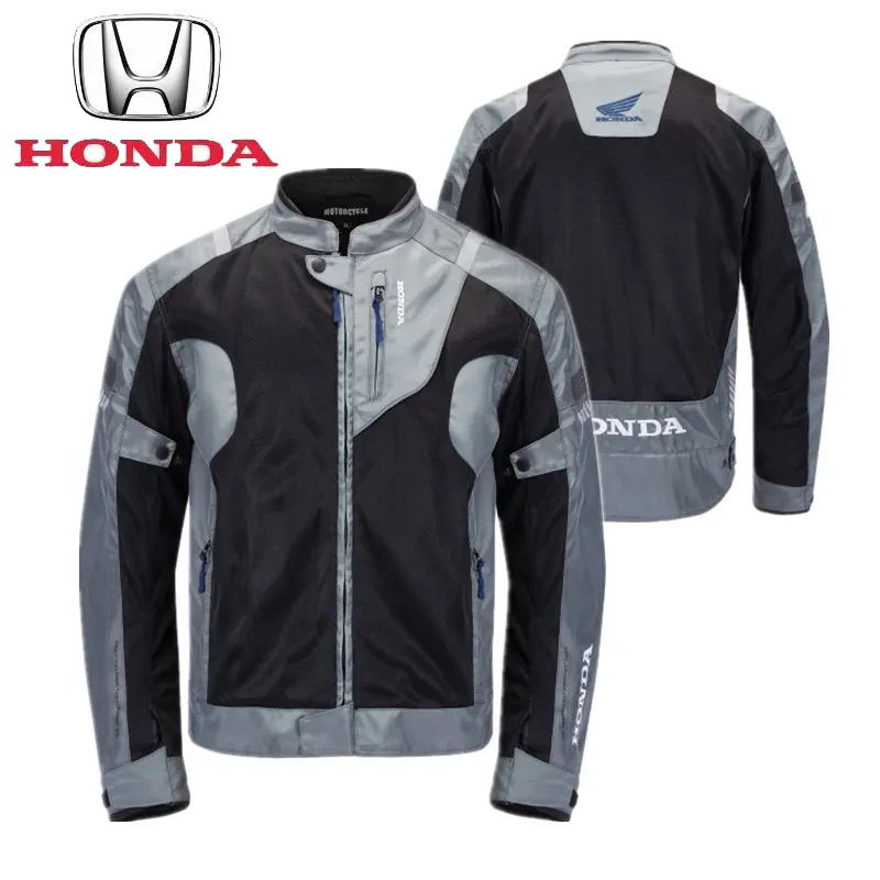 

New Honda Motorcycle Jacket with CE Body Armor Off-road Racing Motorbike Jackets Men Wear-resistant Breathable Moto Clothing