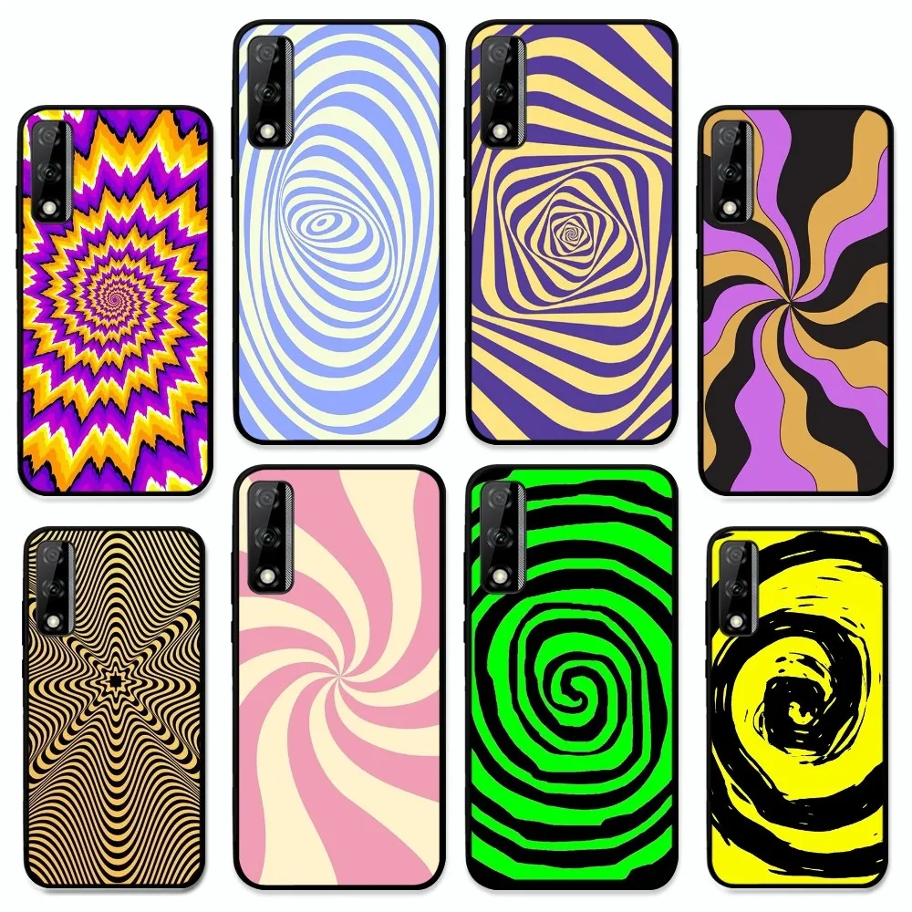 Fashion Swirl Pattern Phone Case For Huawei Y9 6 7 5 Prime Enjoy 7s 7 8 Plus 7a 9e 9plus 8E Lite Psmart Shell