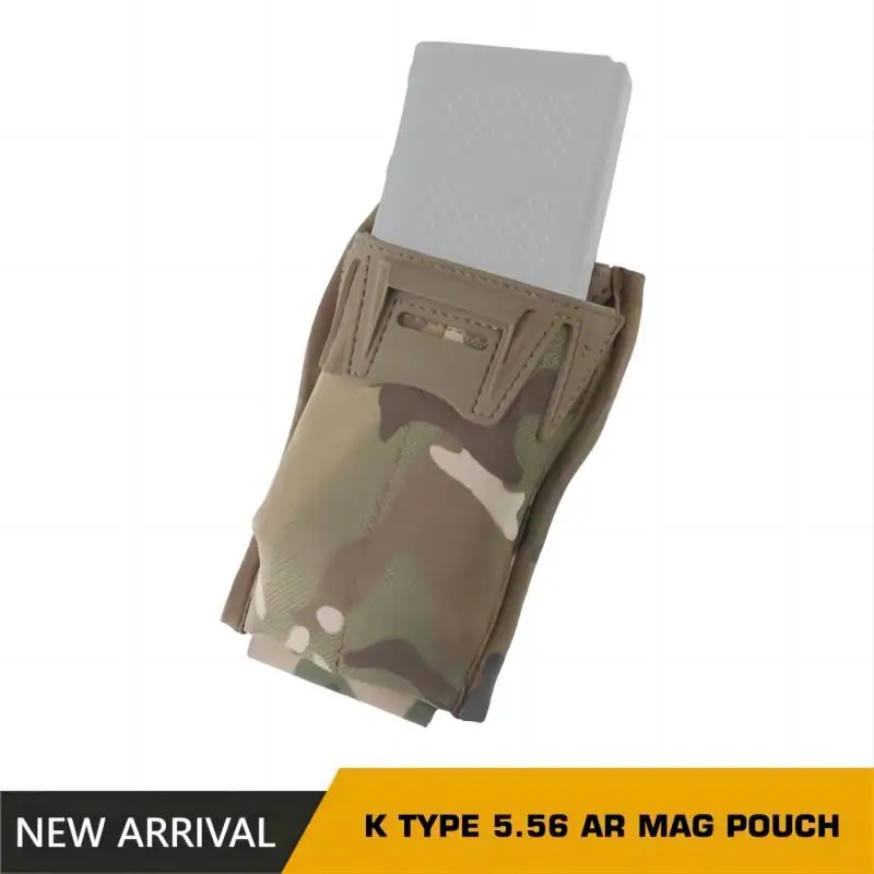 

5.56 AR M4 Mag Pouch K Type Quick Release Magazine Bag Compatible with Molle Belts Plate Carriers Hunting Vest