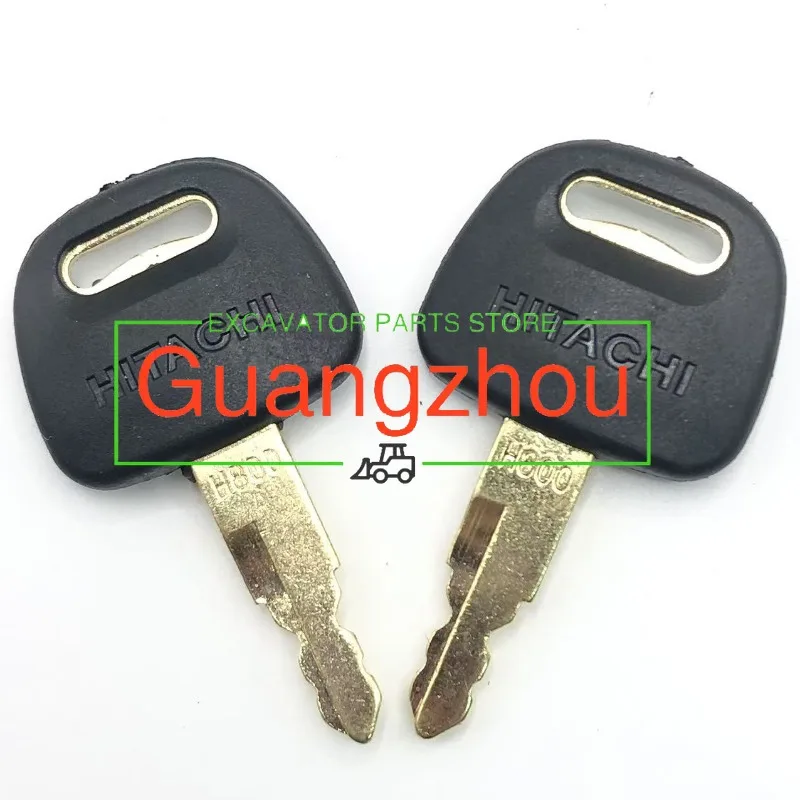 

2/5PCS for Hitachi 4453488 Key H800 Hydraulic Excavator ZX200 ZX360 Hitachi Excavator Keys with Keychain Pure Copper