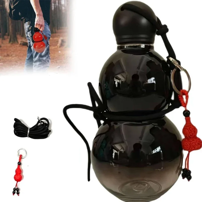 

800ML Large-capacity Gourd Kettle Outdoor Fitness Retro PC Durable Kettle Creative Club Bar Party Bottle Sports Festival Gift