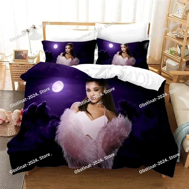 Fashion Sexy Girl Ariana Grande Bedding Set Duvet Cover Full Queen King Size Pillowcase Printed Aldult Kid Bedroom Single Twin