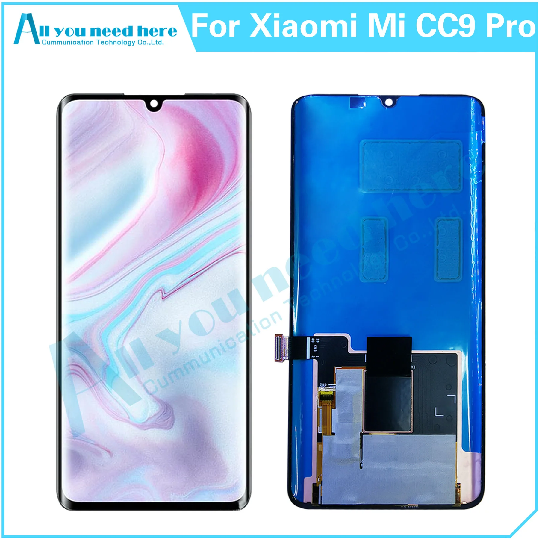 100% Test For Xiaomi Mi CC9 Pro M1910F4E LCD Display Touch Screen Digitizer Assembly Repair Parts Replacement