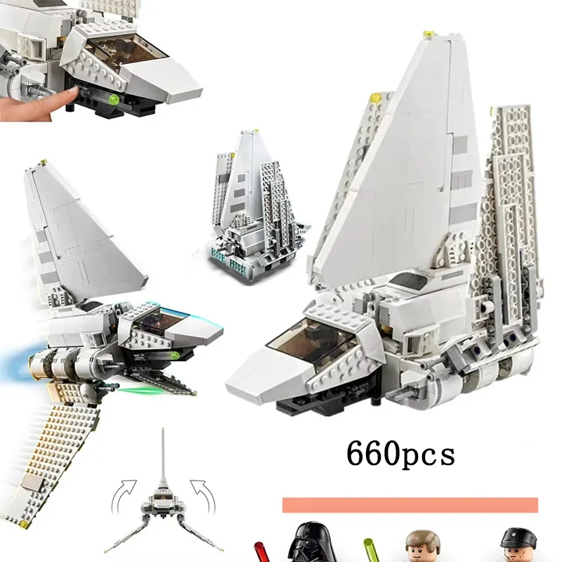 MINISO Disney Space War Imperial Shuttle Building Blocks 75302 Kit Building Toy DIY Christmas Gifts For Children Toys For Boys