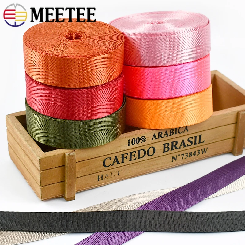 

5Meters 20-50mm Nylon Webbing Tape 1mm Thick Bag Strap Ribbon Band Backpack Belt Bias Binding Pet Collar Trim Sewing Accessories
