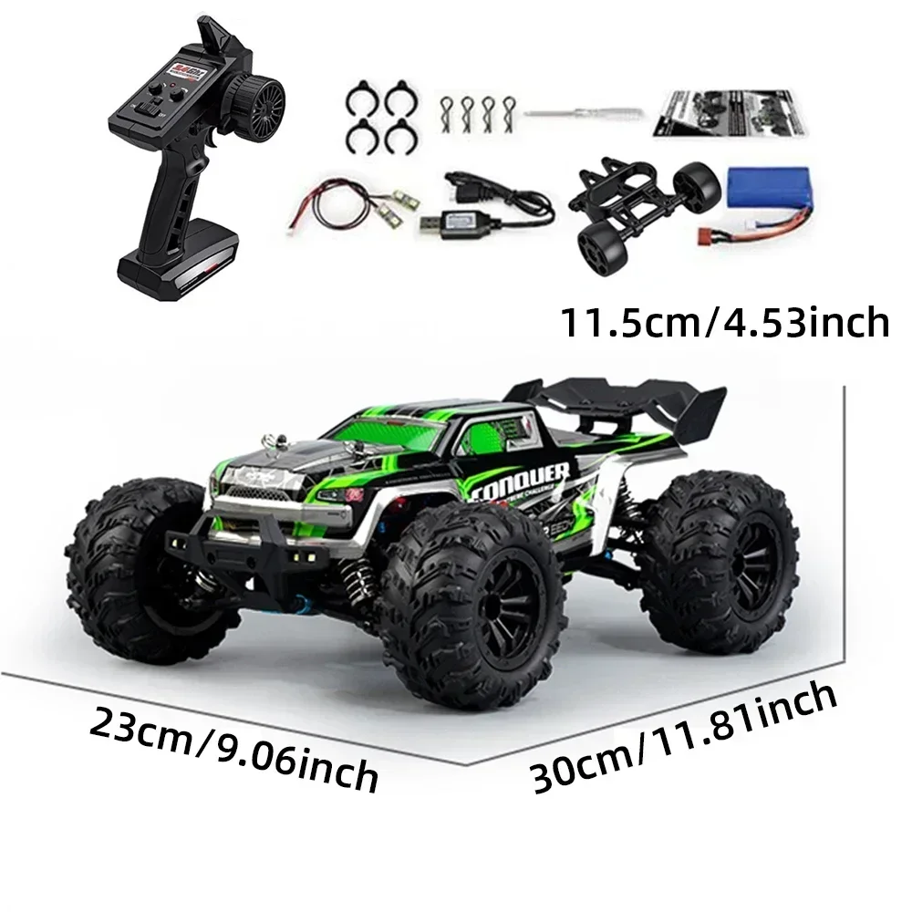 Monster Truck controle remoto de alta velocidade para meninos, escala 1:16, grandes carros RC, 50 kph, 2.4G 4WD, brinquedos off-road, novo, 2024