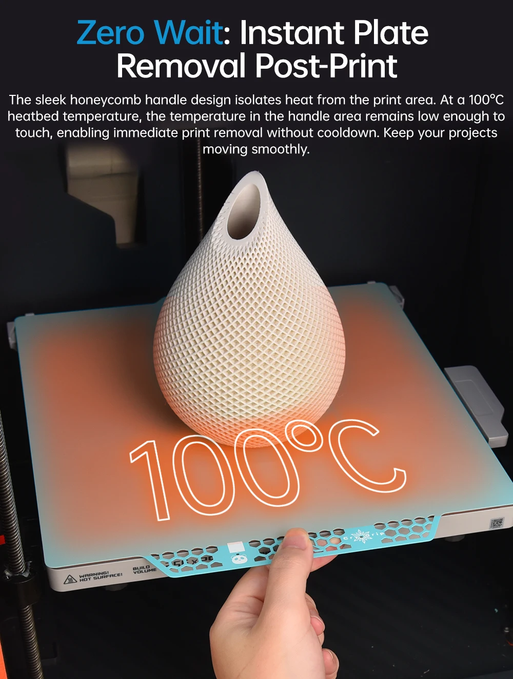 Universal 350MM Cool Build Plate Panda CryoGrip Pro Fit For Voron K1 Max Ender3 V3 Plus Bambu Lab A1 A1Mini P1 X1 Prusa MK3 4 AD 5