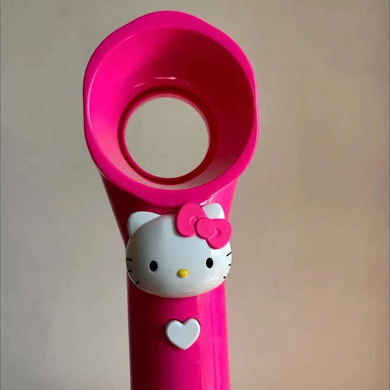 Sanrio Bladeless Fan Kawaii Hello Kitty Anime Cute Summer Portable Outdoor Desktop Portable Fan Usb Charging Toys Girls Gift