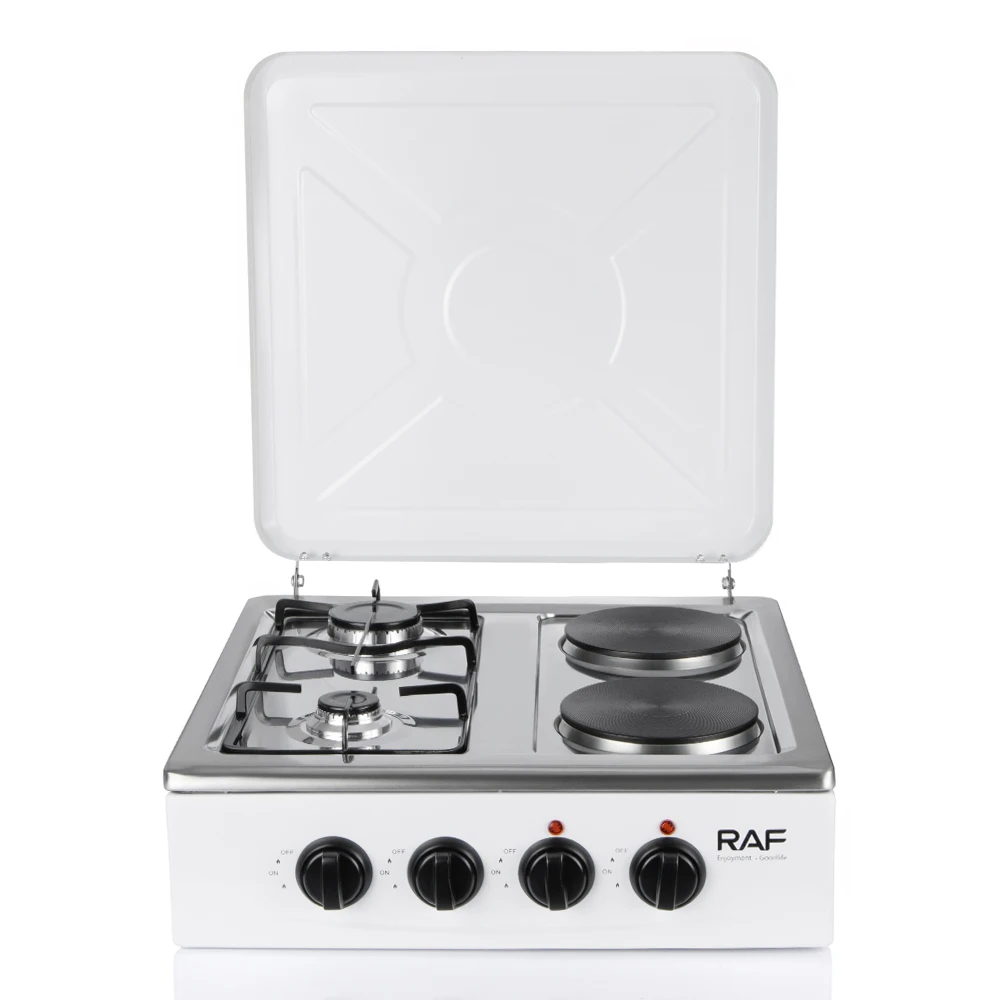 

RAF R.8509 4 Burner White Gas Stove Free Standing Indoor Gas Stoves Kitchen Cookers for Home Use