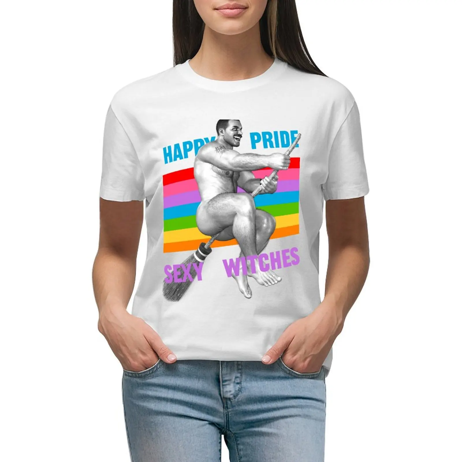 

Happy Pride Sexy Witches T-shirt lady clothes tees summer clothes summer clothes for Women