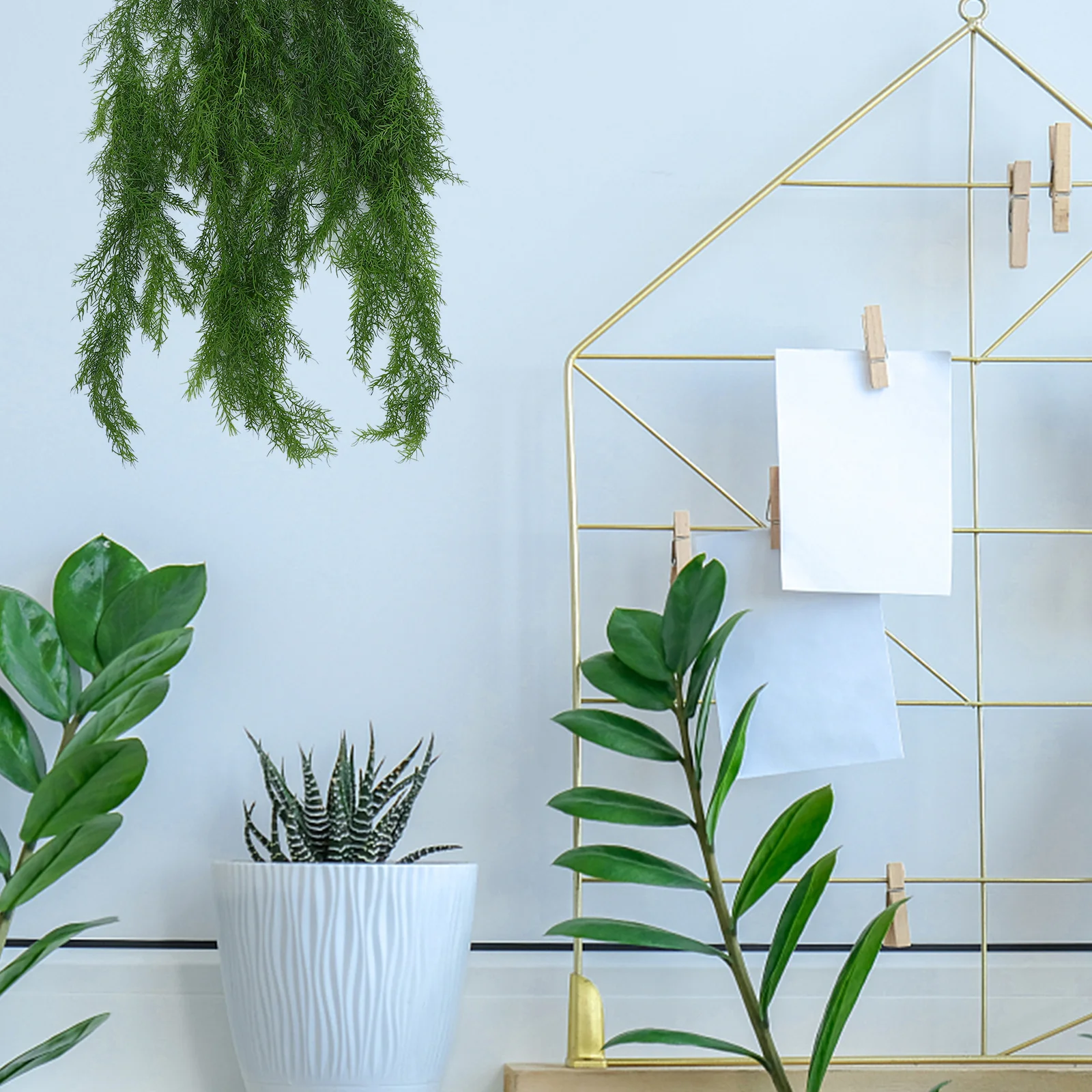 

4Pcs Realistic Pine Needle Rattan Emulation Plant Flexible Stable Hanging Decor Home Party Simulated Greenery Wall Vine