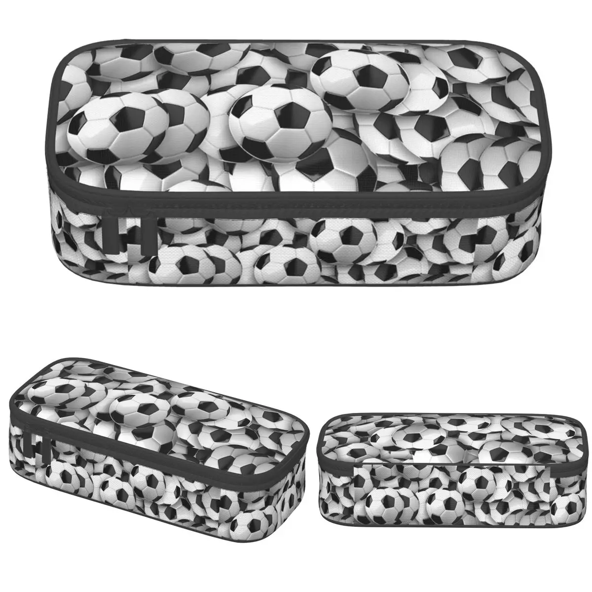

Soccer Football Pencil Cases New Sport Lover Pen Holder Makeup Bag Student Large Storage Students School Cosmetic Pencil Pouch