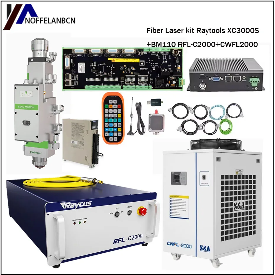 Raytools1500W2000W/3000W CWFL1500 XC3000S and laser head BM110 fiber laser controller system