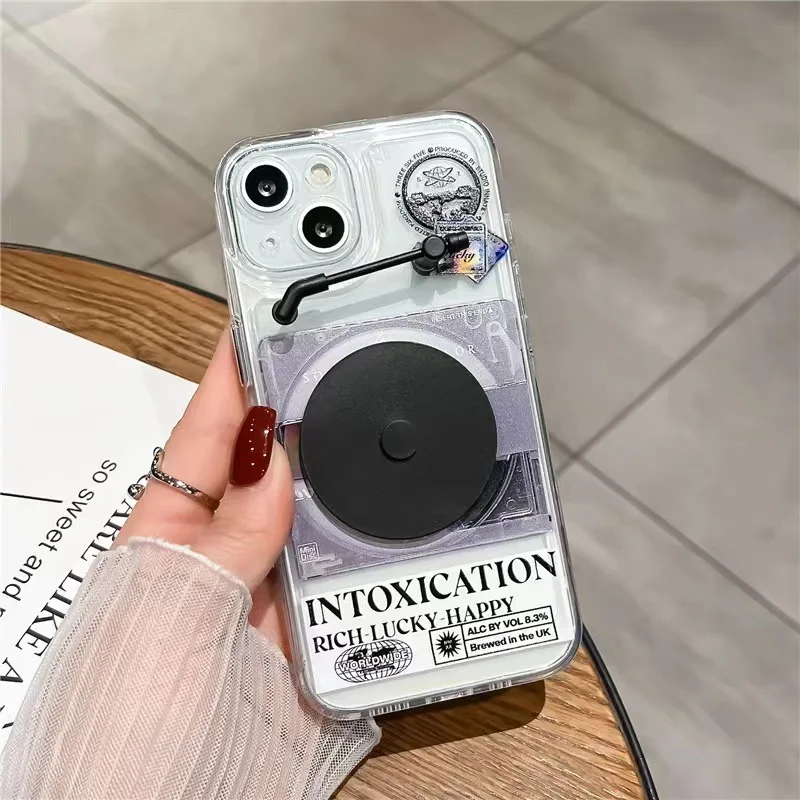 Creative Record Player Phone Case Cover for IPhone 11 12 13 14 Pro Max Shockproof Cases for IPhone 14 Pro Max Case