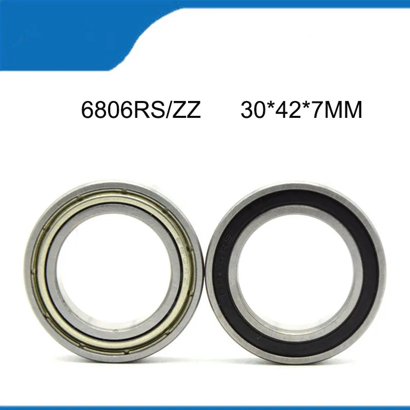 

High Quality Bearing 5/10PCS (30*42*7MM) 6806RS/ZZ 6806-2RS 6806ZZ Ball Bearings (ABEC-1） Thin Wall Deep Groove Ball Bearing