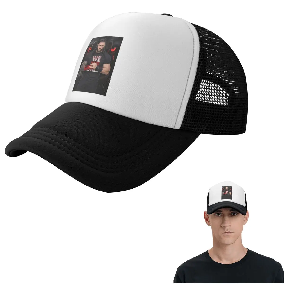 Wrestler Roman Reigns Wrestling (8) Cap Fashion Mesh Baseball Caps Adjustable Hat Hip Hop Summer Unisex Baseball Hats