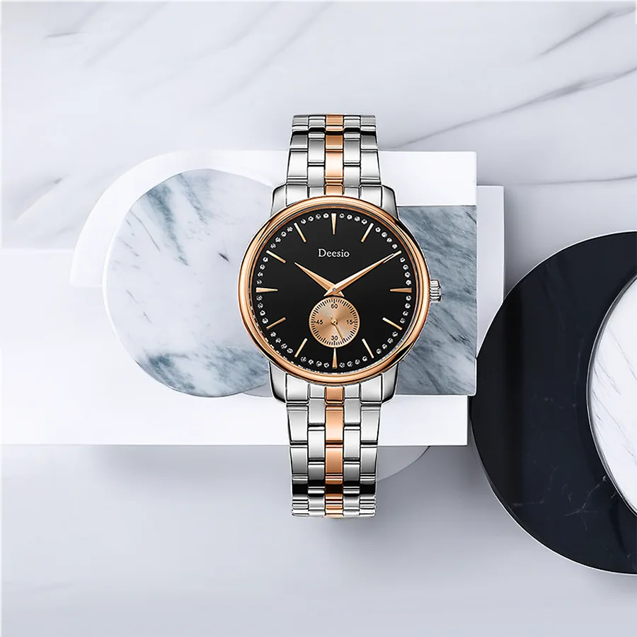 Deesio-Montre à quartz étanche pour homme et femme, design de marque supérieure, mode décontractée, affaires, couple, luxe