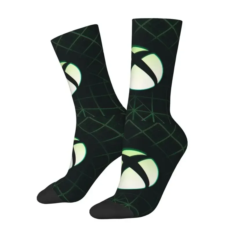 Classic Xbox Logo Mens Crew Socks Unisex Kawaii 3D Print Gamer Gifts Dress Socks