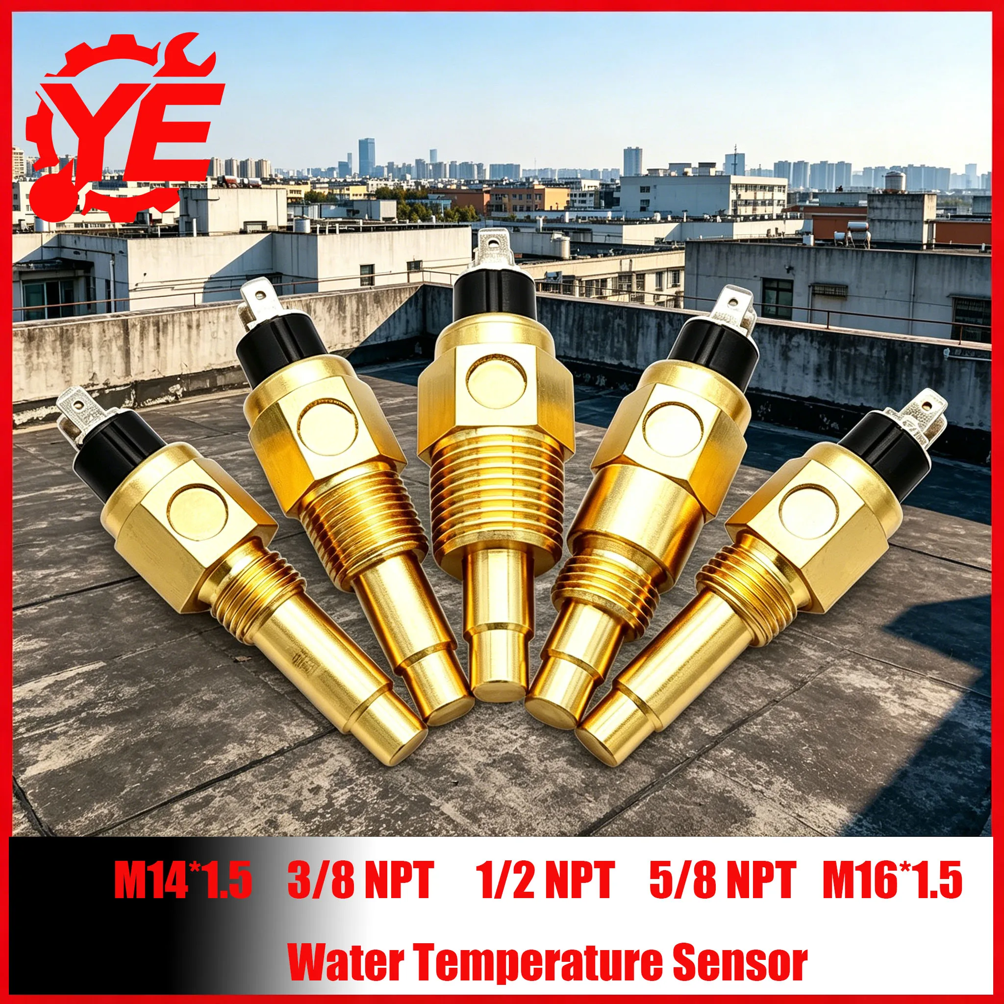 

M14*1.5 3/8 17mm 1/2 21mm 5/8 16mm NPT M16*1.5 Engine Water Temperature Sensor for VDO 98 ± 3 ℃ Alarm Universal Generator Part