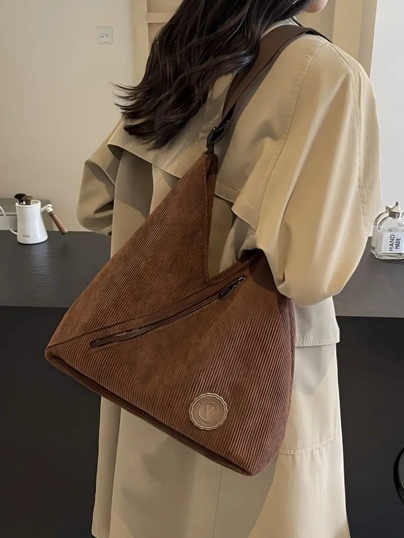 

CGCBAG Fashion Designer Luxury Brand Tote Bag For Women Casual Lage Capacity Female Shoulder Bag High Quality Corduroy Handbags