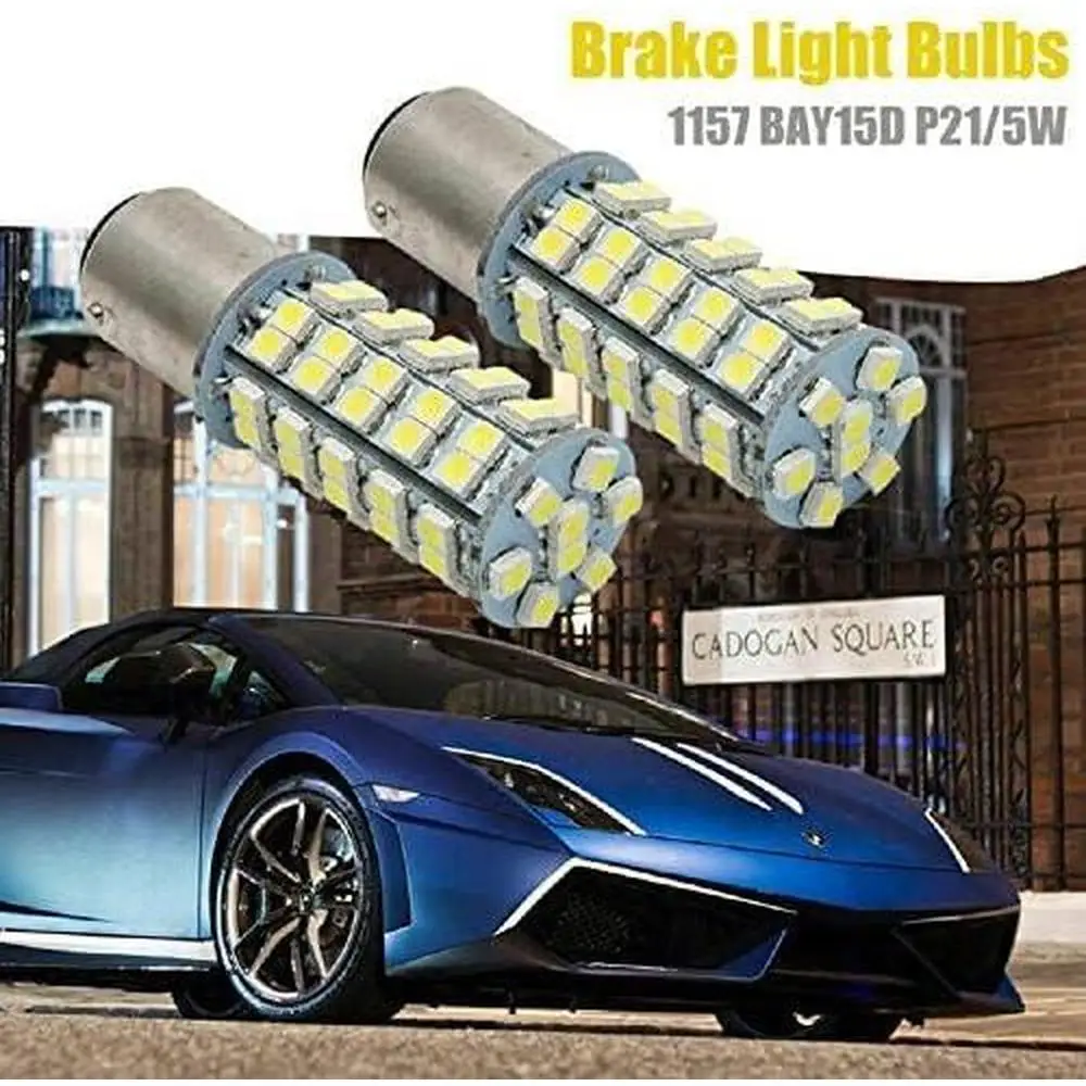 2 قطعة LED الفرامل مصابيح كهربائية ماركر لمبة أضواء لوحة ترخيص بدوره إشارات 68SMD-3528 العالمي ل 1156 لمبات لأضواء خلفية