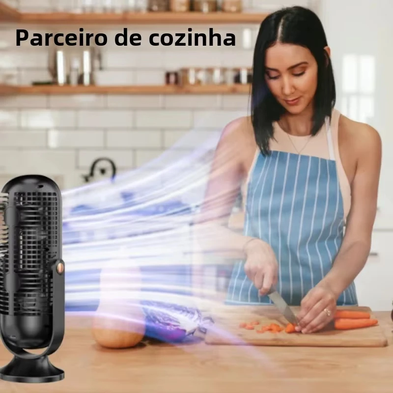 Ventilador pequeno portátil de mesa com alta energia eólica, recarregável por USB, escritório ao ar livre, casa, dormitório ventilador elétrico de resfriamento