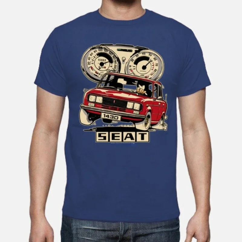 Hot Sale Vintage Classic Spain S E A T 1430 Cartoon Car T Shirt. New 100% Cotton Short Sleeve O-Neck T-shirt Casual Mens Top