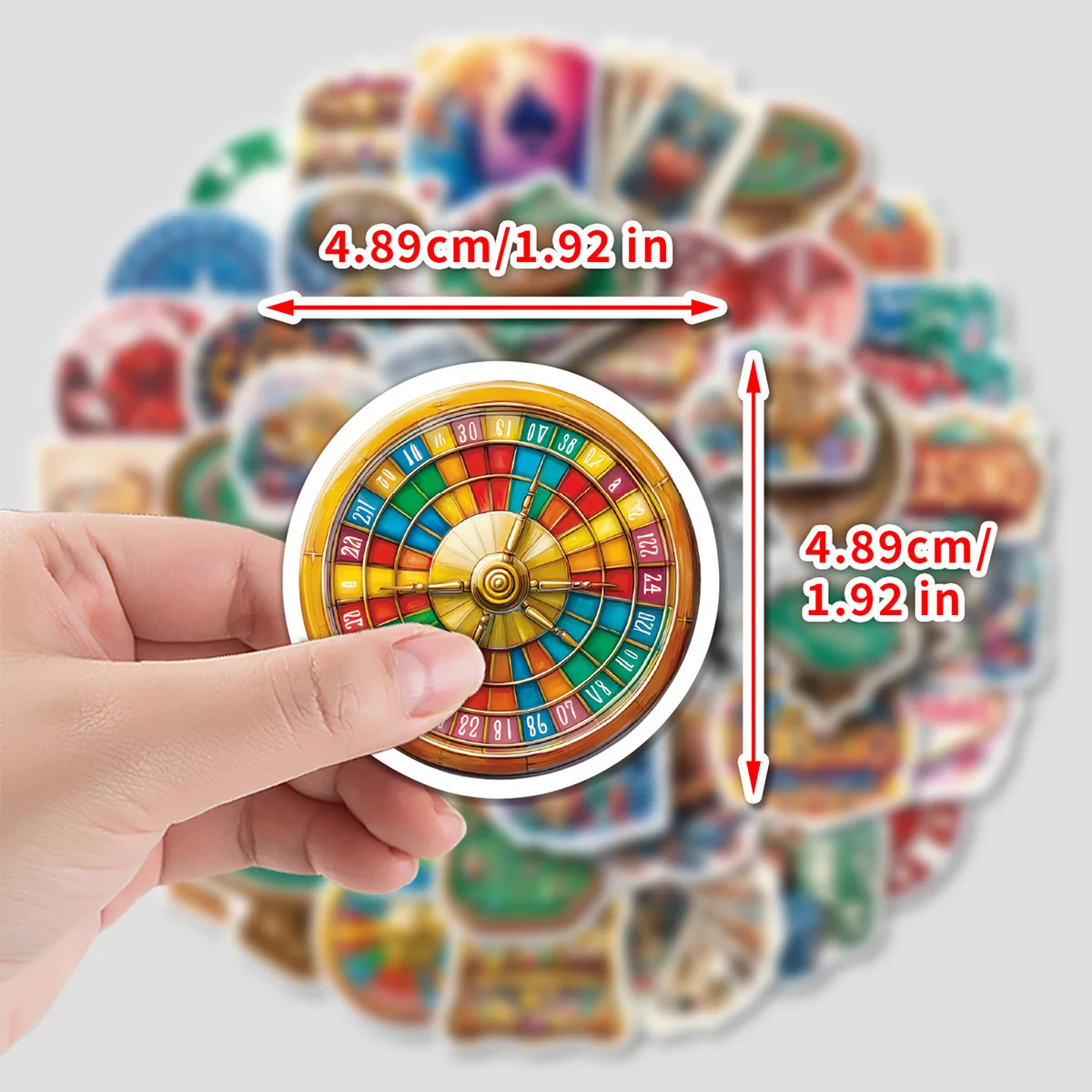 10/50PCS Autocollants Graffiti Thème Casino, Motifs Dessins Animés Exquis et Colorés, pour Loisirs Créatifs, Scrapbooking, Sac de Voyage, Décorations Esthétiques