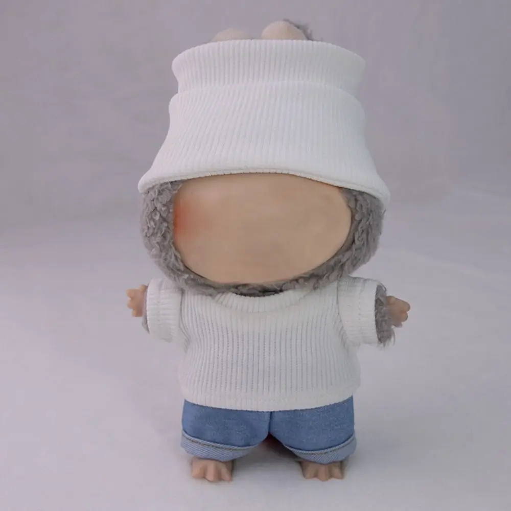 15 cm Puppenhose, süße 17 cm Labubu-Jeans, Plüschpuppenkleidung, Outfit-Zubehör für Kawaii Labubu Idol Puppen, Kleidung, DIY-Geschenk