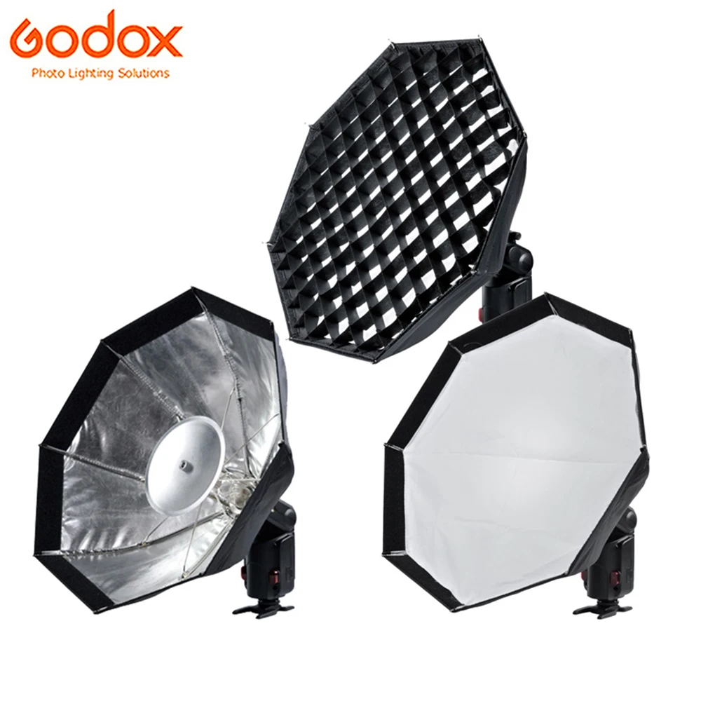 Godox 48cm Multifunctional Octagonal Honeycomb Grid Umbrella Softbox Kit AD-S7 for WITSTRO Flash Speedlite AD180 AD360 II