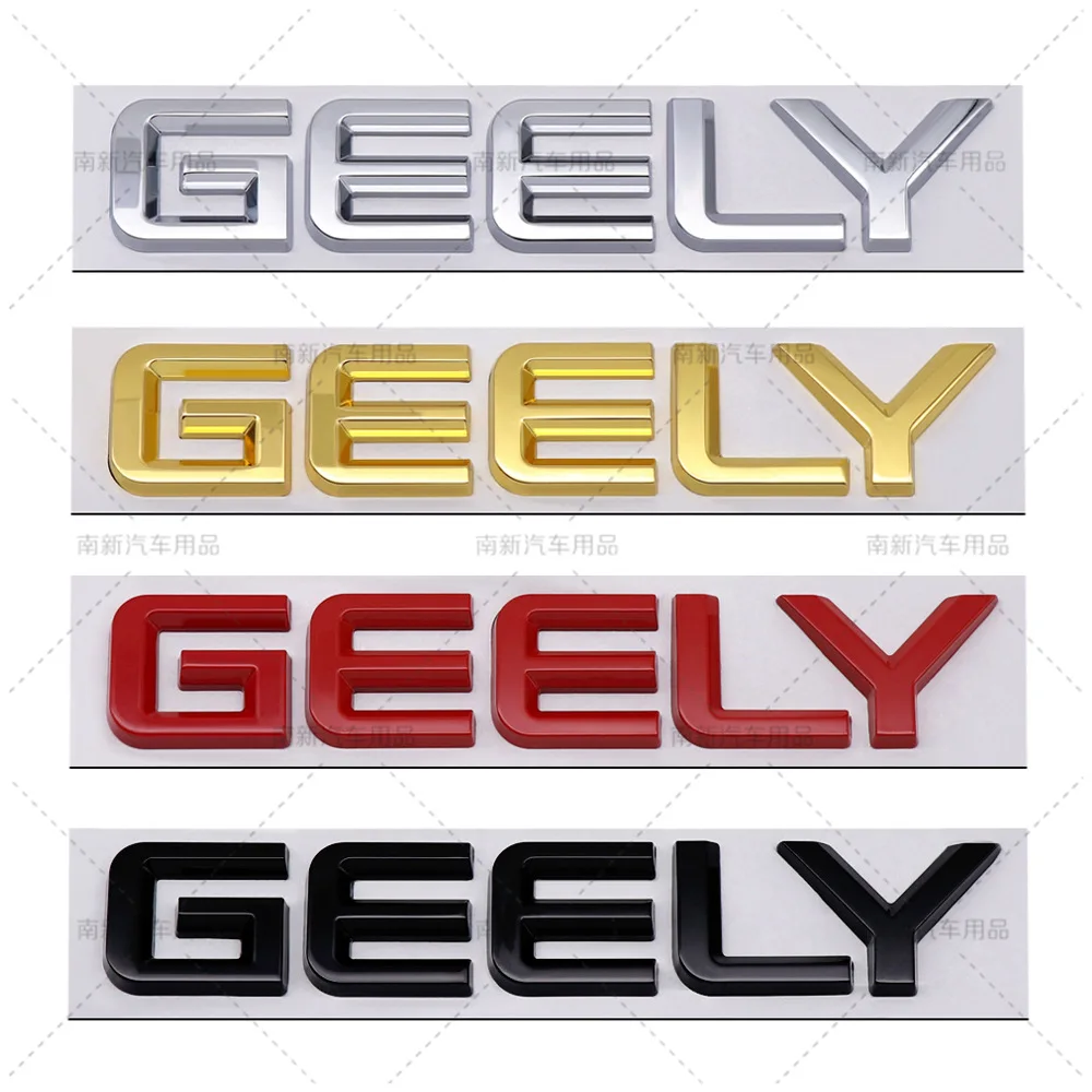

3D Metal Car Rear Trunk Sticker For Geely Xingyue L Monjaro Emgrand EV8 Atlas Vision Boyue Coolray Letter Badge Tail Decoration