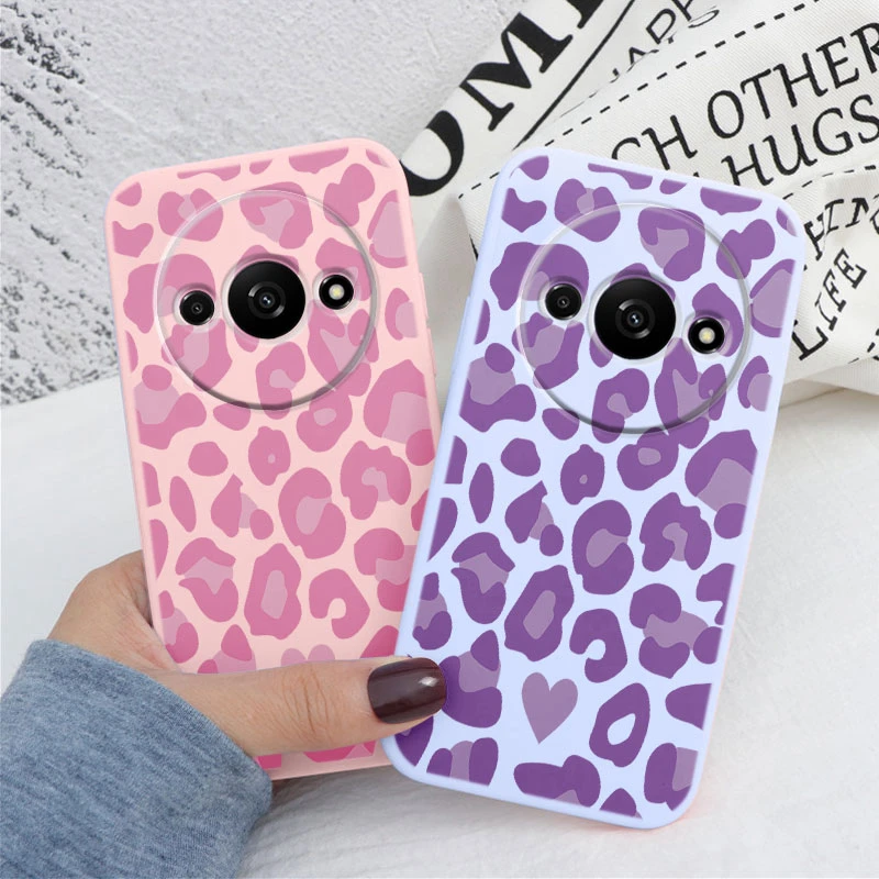 For Redmi A3 Phone Case Soft Silicone Shockproof Leopard Print?Protection Cover For Xiaomi Redmi A3 Fundas RedmiA3 A 3 Shell