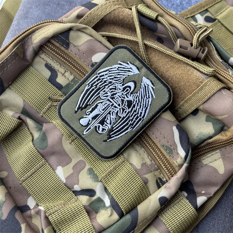 Parche táctico bordado ángel moral – Insignia para mochila MOLLE